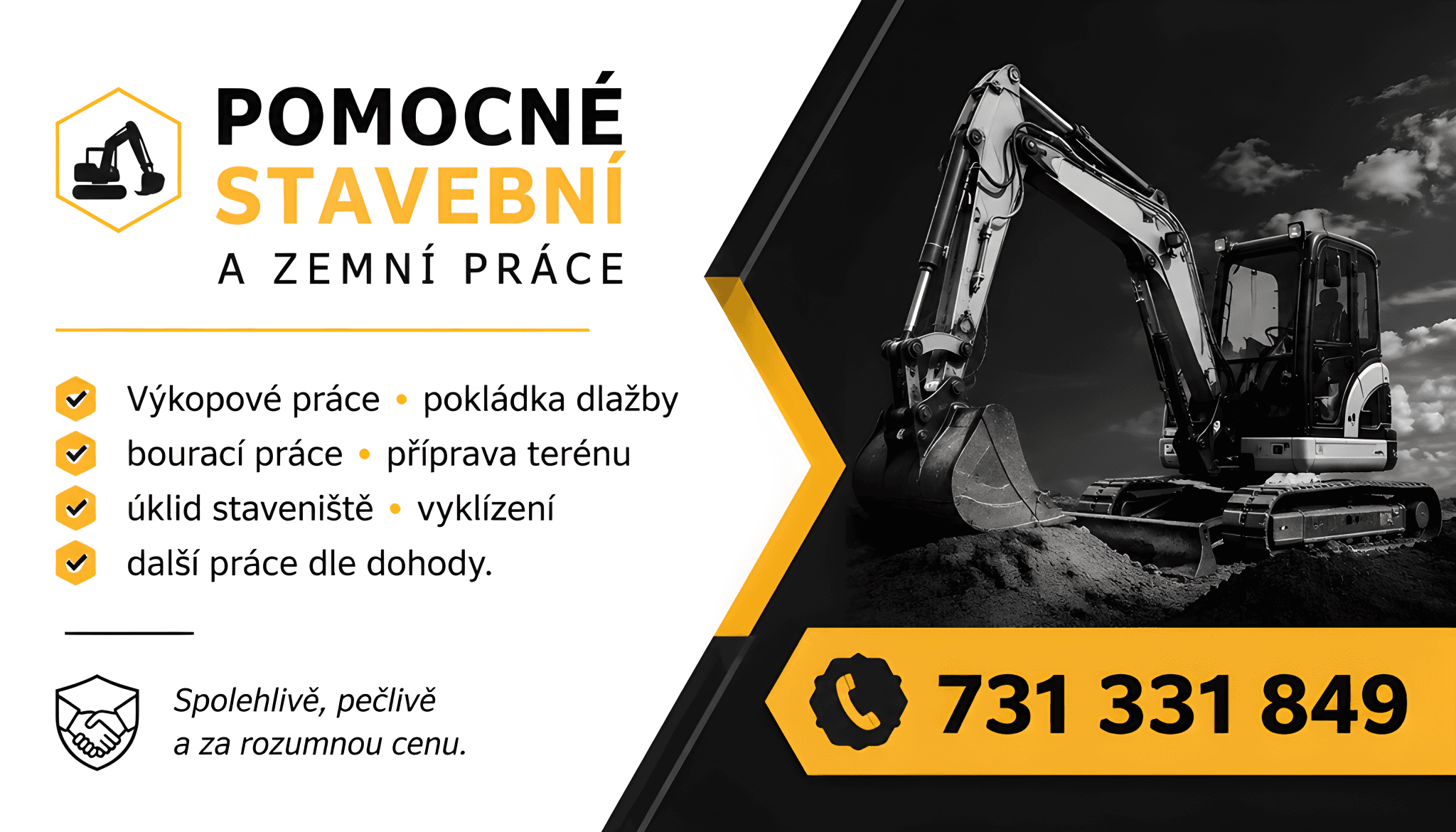 Vizitka pro stavební a zemní práce