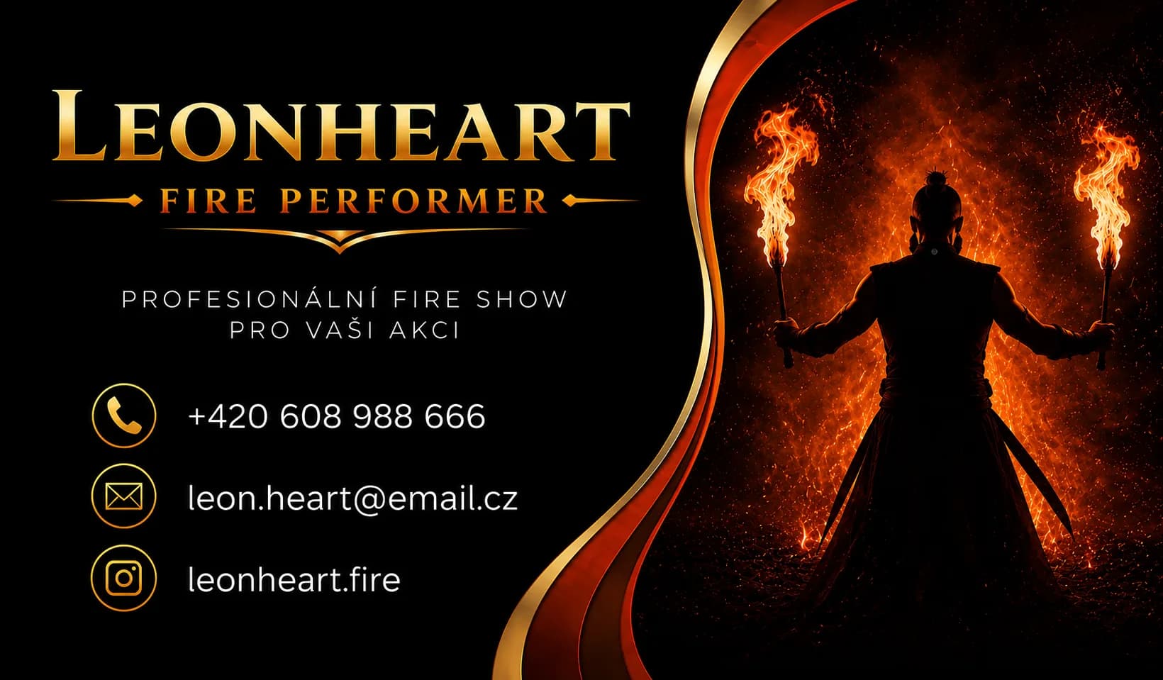 Vizitka Leonheart Fire Show