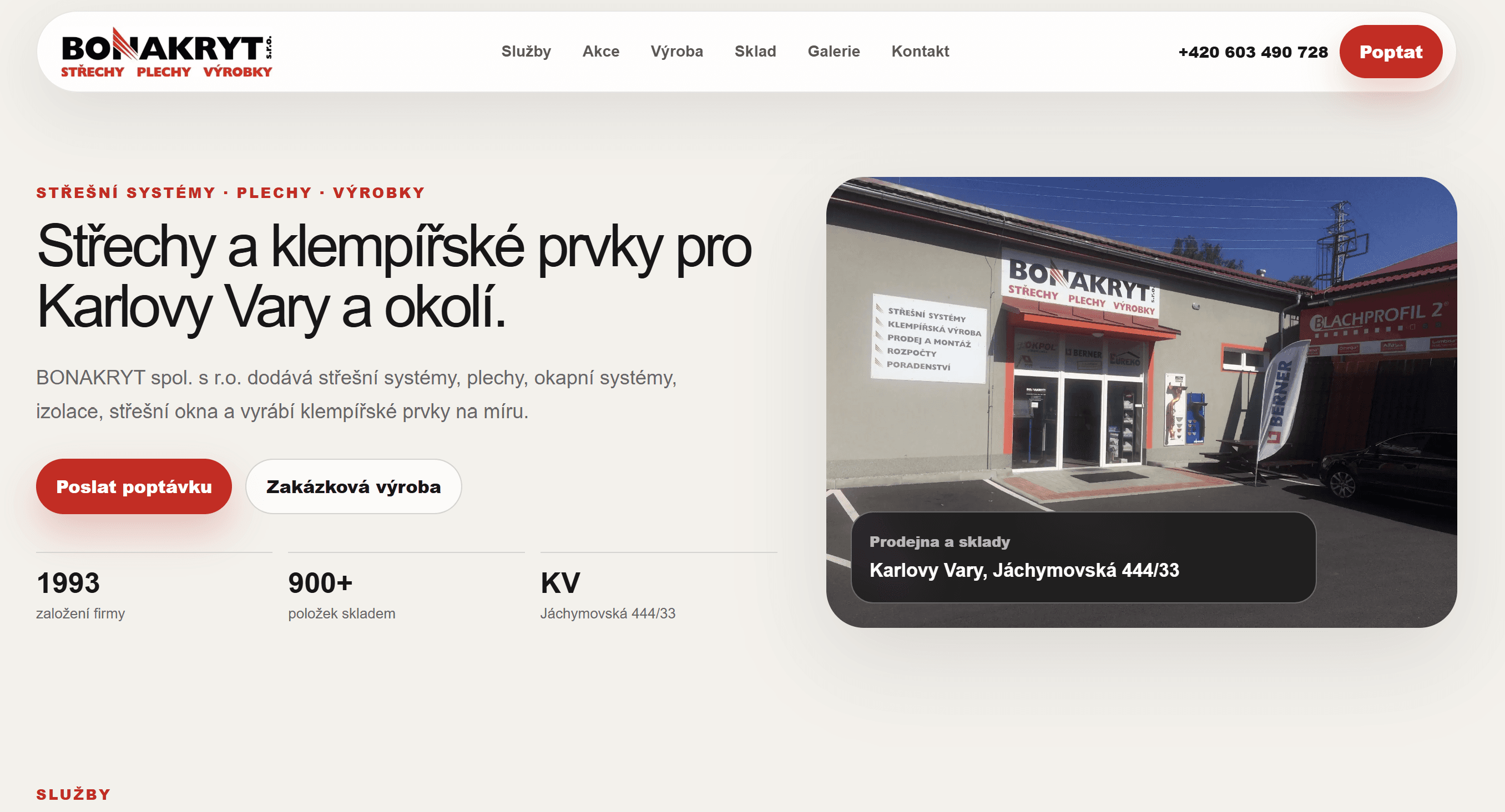 Ukázka webu – Rychlý redesign webu