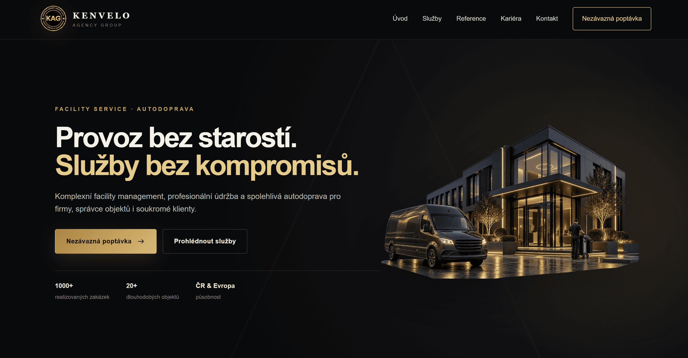 Ukázka webu – Web pro facility management