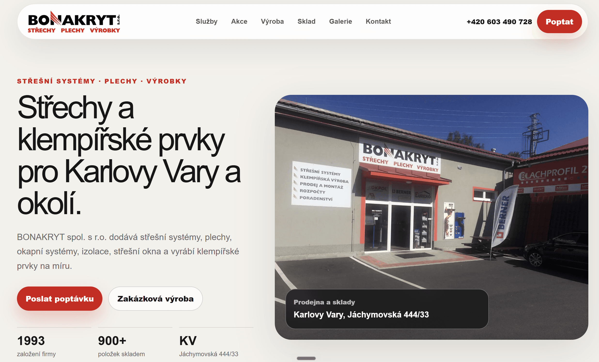 Ukázka webu – Rychlý redesign webu